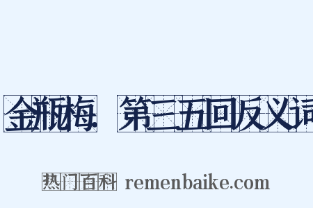 金瓶梅．第三五回反义词是什么意思的图片